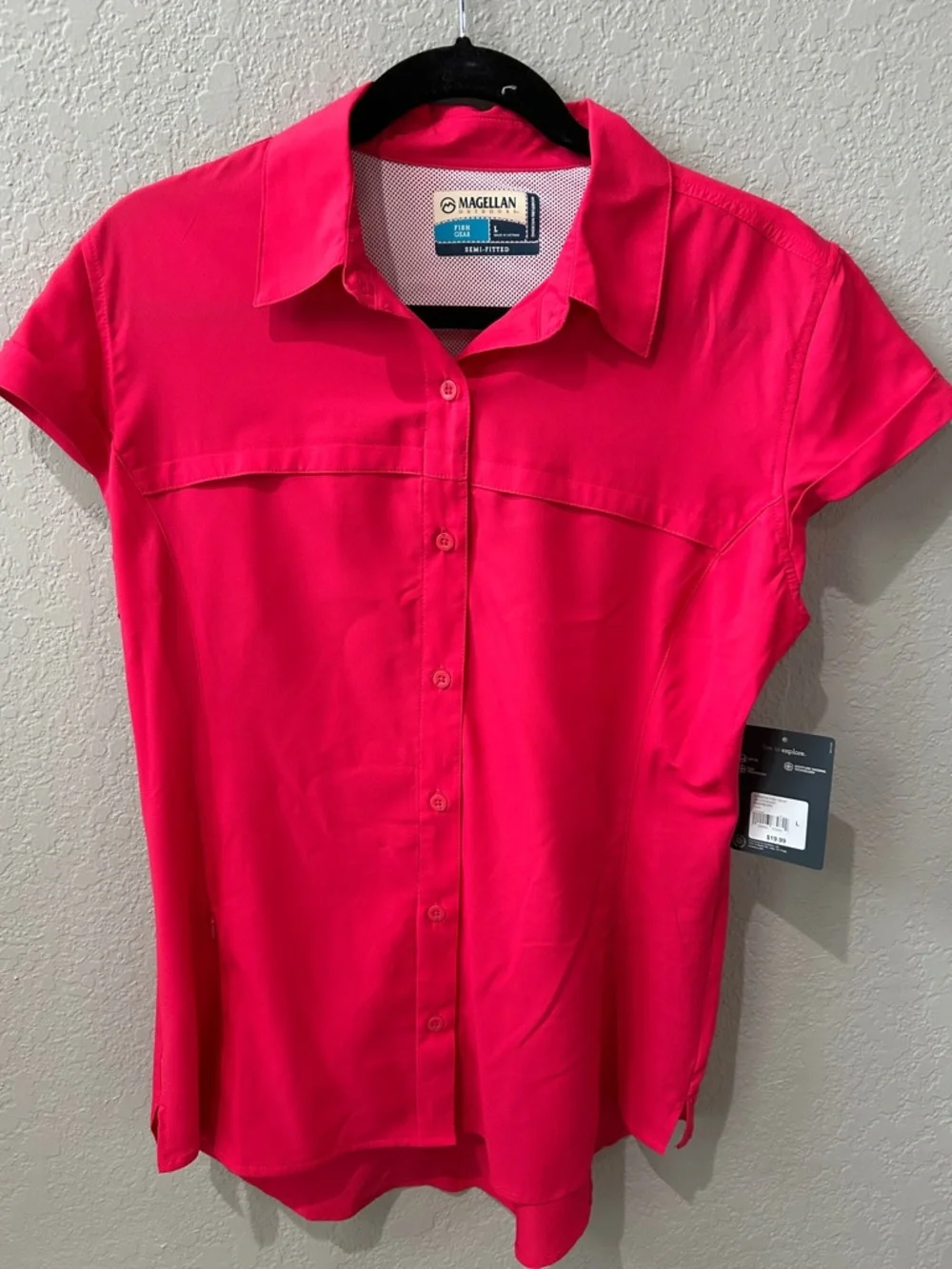 Magellan Outdoors Coral/Pink Fishing Shirt - Picture 1 of 8